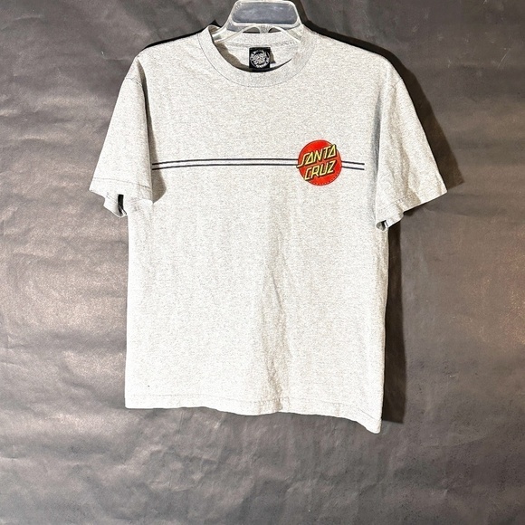 Vintage Original Santa Cruz Skateboards Gray Short Sleeve T Shirt Tee - Picture 1 of 9